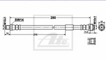 Furtun frana MERCEDES CLK (C209) (2002 - 2009) ATE...