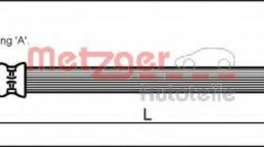 Furtun frana MERCEDES CLK Cabriolet (A209) (2003 - 2010) METZGER 4110574 piesa NOUA