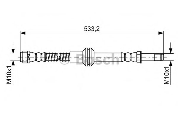 Furtun frana MERCEDES CLS (C218) (2011 - 2016) BOSCH 1 987 481 609 piesa NOUA