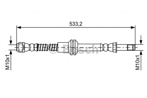 Furtun frana MERCEDES CLS (C218) (2011 - 2016) BOSCH 1 987 481 609 piesa NOUA
