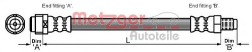 Furtun frana MERCEDES CLS (C219) (2004 - 2011) METZGER 4114085 piesa NOUA