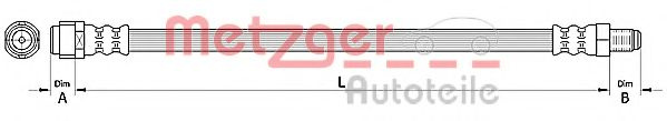 Furtun frana MERCEDES E-CLASS Cupe (C207) (2009 - 2016) METZGER 4110726 piesa NOUA