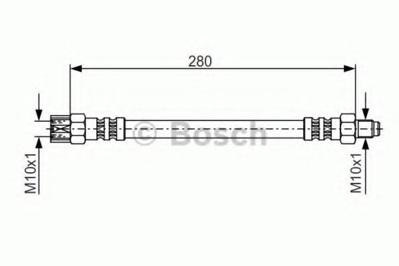 Furtun frana MERCEDES E-CLASS (W124) (1993 - 1995) BOSCH 1 987 476 396 piesa NOUA