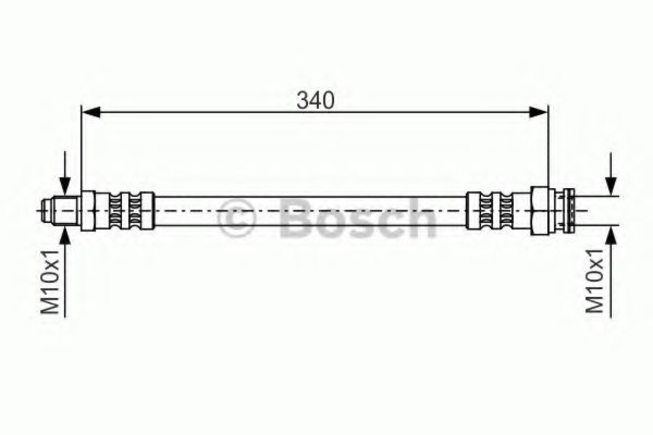 Furtun frana MERCEDES E-CLASS (W124) (1993 - 1995) BOSCH 1 987 476 393 piesa NOUA