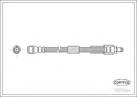 Furtun frana MERCEDES E-CLASS (W211) (2002 - 2009) CORTECO 19034260 piesa NOUA