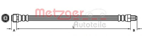 Furtun frana MERCEDES E-CLASS (W212) (2009 - 2016) METZGER 4111119 piesa NOUA