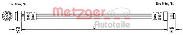 Furtun frana MERCEDES M-CLASS (W164) (2005 - 2011) METZGER 4110284 piesa NOUA