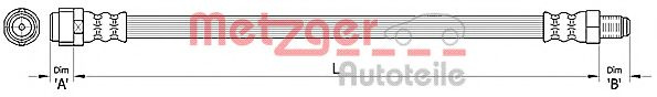 Furtun frana MERCEDES M-CLASS (W164) (2005 - 2011) METZGER 4110317 piesa NOUA