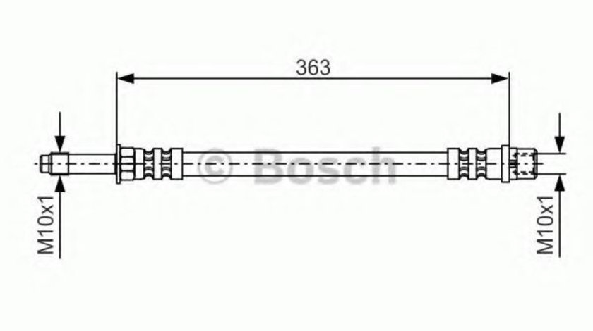 Furtun frana MERCEDES SPRINTER 2-t bus (901, 902) (1995 - 2006) BOSCH 1 987 476 295 piesa NOUA