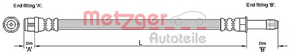 Furtun frana MERCEDES VIANO (W639) (2003 - 2016) METZGER 4110275 piesa NOUA