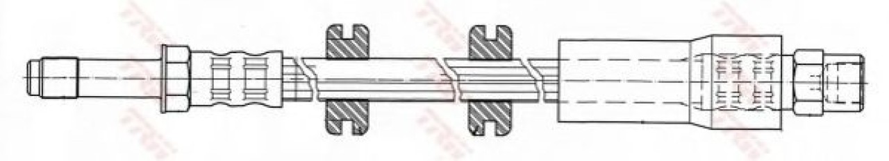 Furtun frana MERCEDES VITO bus (638) (1996 - 2003) TRW PHB446 piesa NOUA