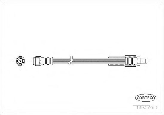 Furtun frana MERCEDES VITO bus (W639) (2003 - 2016) CORTECO 19035288 piesa NOUA