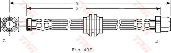 Furtun frana MINI MINI Cabriolet (R52) (2004 - 2007) TRW PHD479 piesa NOUA