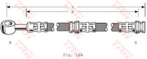 Furtun frana MITSUBISHI CARISMA limuzina (DA) (1996 - 2006) TRW PHD346 piesa NOUA