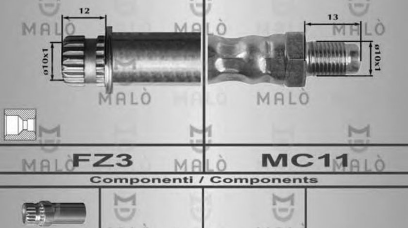 Furtun frana MITSUBISHI COLT VI (Z3, Z2) (2002 - 2012) MALO 80563 piesa NOUA