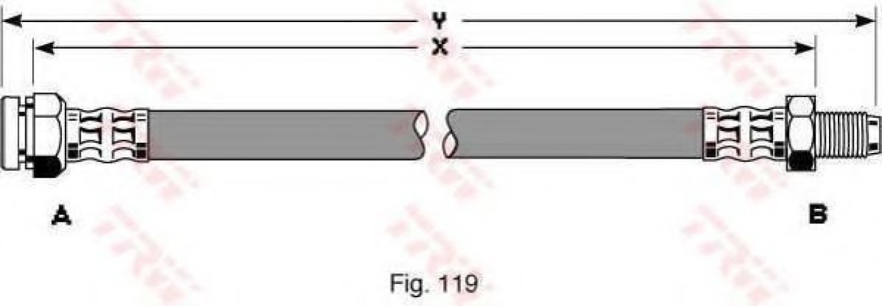 Furtun frana MITSUBISHI L 200 (K7, K6) (1996 - 2007) TRW PHB182 piesa NOUA