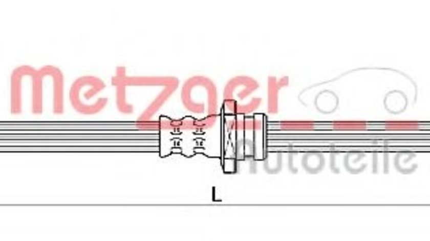 Furtun frana MITSUBISHI OUTLANDER I (CU) (2001 - 2006) METZGER 4110639 piesa NOUA