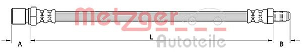 Furtun frana MITSUBISHI OUTLANDER II (CW) (2006 - 2012) METZGER 4110748 piesa NOUA