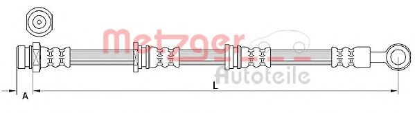 Furtun frana MITSUBISHI PAJERO CLASSIC (V2_W) (2002 - 2016) METZGER 4110917 piesa NOUA