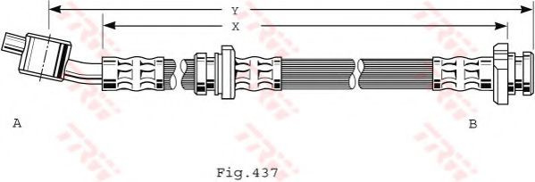 Furtun frana NISSAN ALMERA II Hatchback (N16) (2000 - 2016) TRW PHD481 piesa NOUA