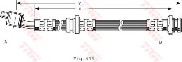 Furtun frana NISSAN ALMERA II (N16) (2000 - 2016) TRW PHD480 piesa NOUA