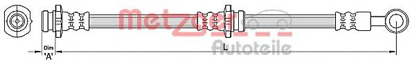 Furtun frana NISSAN ALMERA II (N16) (2000 - 2016) METZGER 4110390 piesa NOUA