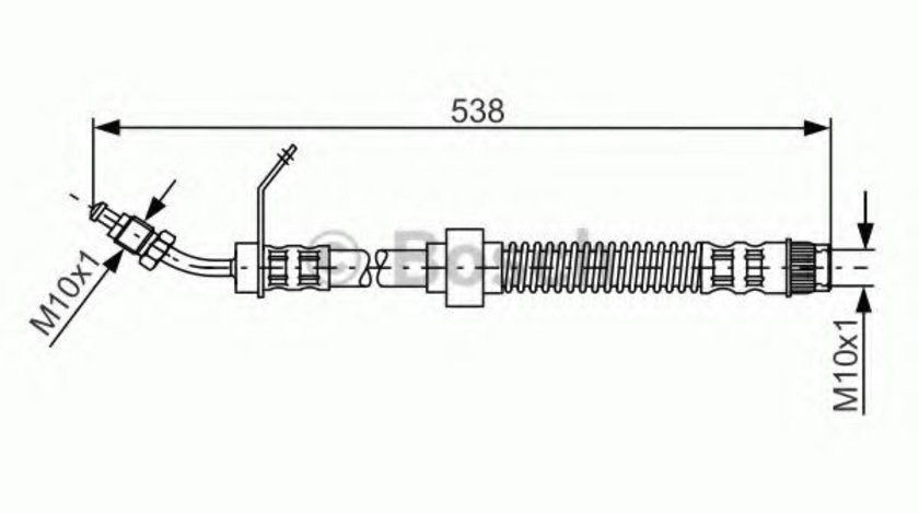 Furtun frana NISSAN INTERSTAR caroserie (X70) (2002 - 2016) BOSCH 1 987 481 151 piesa NOUA