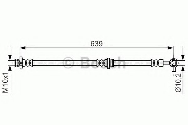 Furtun frana NISSAN JUKE (F15) (2010 - 2016) BOSCH 1 987 481 696 piesa NOUA
