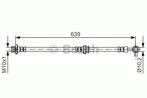 Furtun frana NISSAN JUKE (F15) (2010 - 2016) BOSCH 1 987 481 696 piesa NOUA