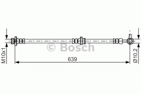 Furtun frana NISSAN JUKE (F15) (2010 - 2016) BOSCH 1 987 481 697 piesa NOUA