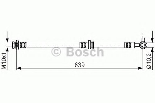 Furtun frana NISSAN JUKE (F15) (2010 - 2016) BOSCH 1 987 481 697 piesa NOUA
