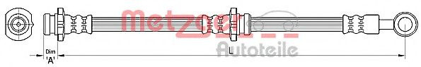 Furtun frana NISSAN PRIMERA Break (WP12) (2002 - 2016) METZGER 4110462 piesa NOUA
