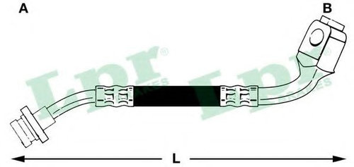 Furtun frana NISSAN TERRANO II (R20) (1992 - 2007) LPR 6T46500 piesa NOUA