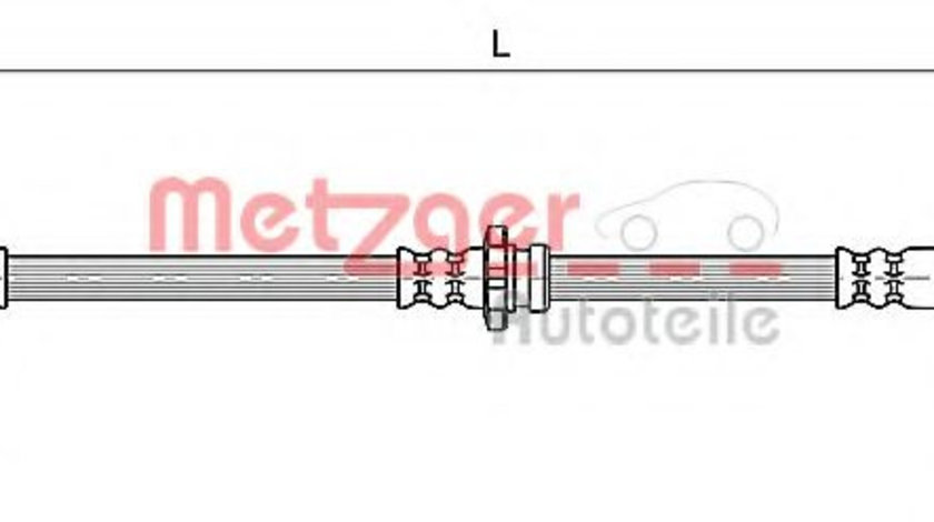 Furtun frana NISSAN X-TRAIL (T30) (2001 - 2013) METZGER 4110131 piesa NOUA