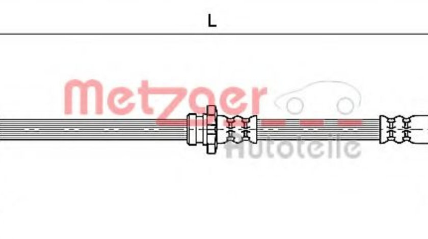 Furtun frana NISSAN X-TRAIL (T30) (2001 - 2013) METZGER 4110129 piesa NOUA