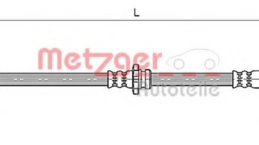 Furtun frana NISSAN X-TRAIL (T30) (2001 - 2013) METZGER 4110132 piesa NOUA