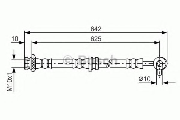 Furtun frana NISSAN X-TRAIL (T31) (2007 - 2013) BOSCH 1 987 481 572 piesa NOUA