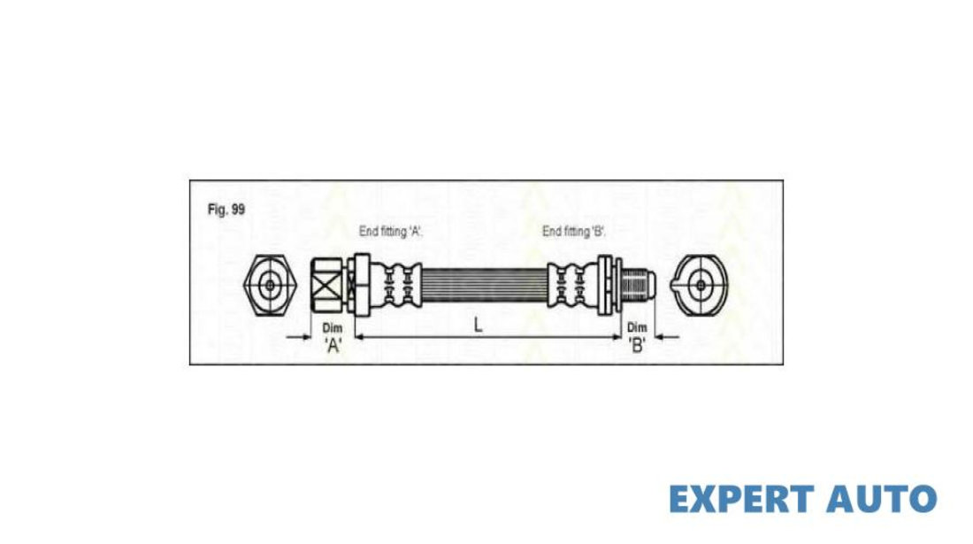 Furtun frana Opel ASTRA F Cabriolet (53_B) 1993-2001 #2 02492