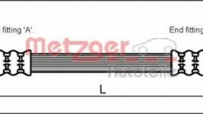 Furtun frana OPEL ASTRA G Cabriolet (F67) (2001 - 2005) METZGER 4112828 piesa NOUA