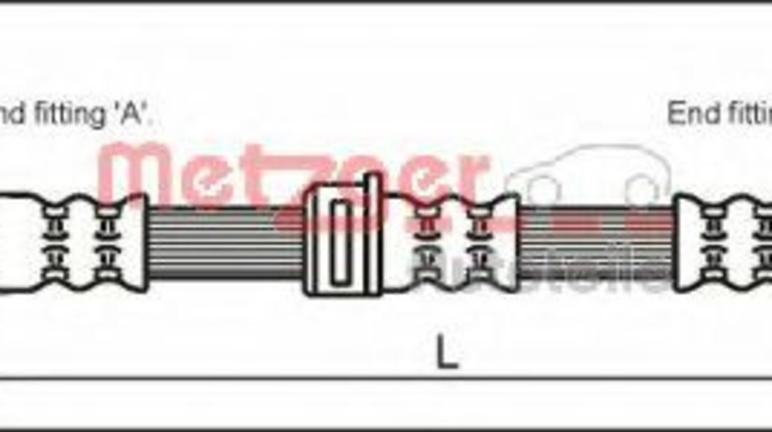 Furtun frana OPEL ASTRA G Cabriolet (F67) (2001 - 2005) METZGER 4112825 piesa NOUA