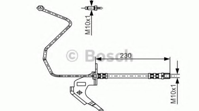 Furtun frana OPEL ASTRA G Combi (F35) (1998 - 2009) BOSCH 1 987 481 162 piesa NOUA