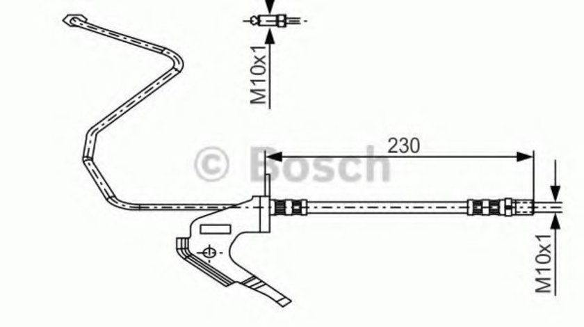 Furtun frana OPEL ASTRA G Cupe (F07) (2000 - 2005) BOSCH 1 987 481 161 piesa NOUA