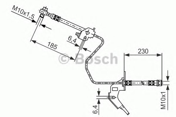 Furtun frana OPEL ASTRA H GTC (L08) (2005 - 2016) BOSCH 1 987 476 200 piesa NOUA