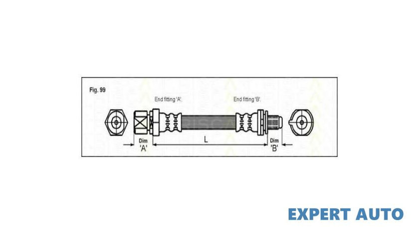 Furtun frana Opel CALIBRA A (85_) 1990-1997 #2 02492