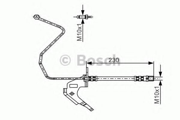 Furtun frana OPEL COMBO Combi (2001 - 2016) BOSCH 1 987 481 162 piesa NOUA