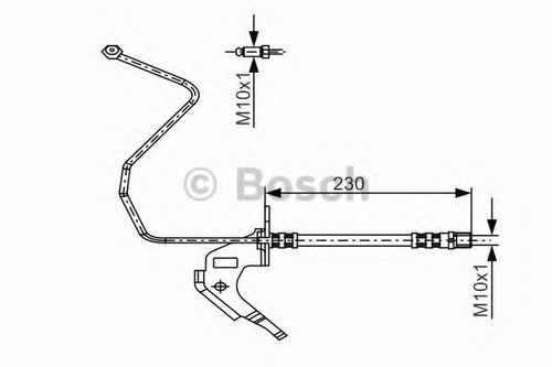 Furtun frana OPEL COMBO Combi (2001 - 2016) BOSCH 1 987 481 162 piesa NOUA