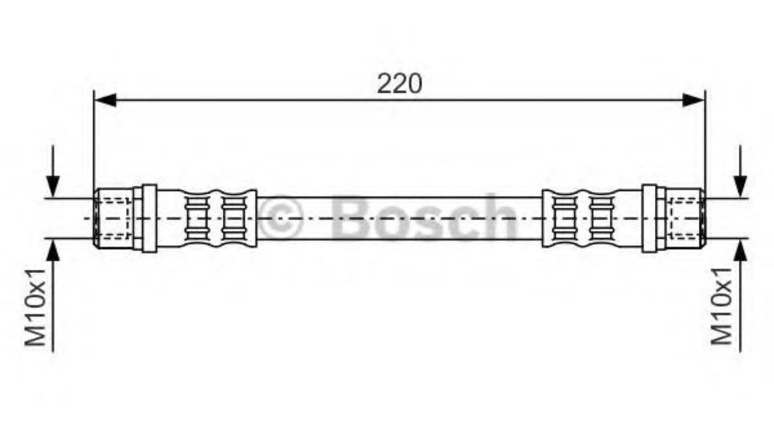 Furtun frana OPEL CORSA C (F08, F68) (2000 - 2009) BOSCH 1 987 476 203 piesa NOUA