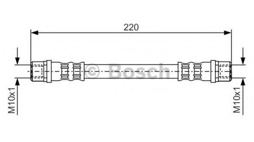 Furtun frana OPEL CORSA C (F08, F68) (2000 - 2009) BOSCH 1 987 476 203 piesa NOUA