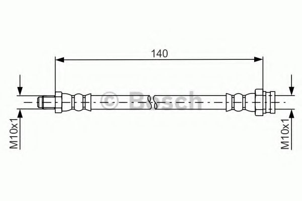 Furtun frana OPEL CORSA D (2006 - 2016) BOSCH 1 987 481 669 piesa NOUA