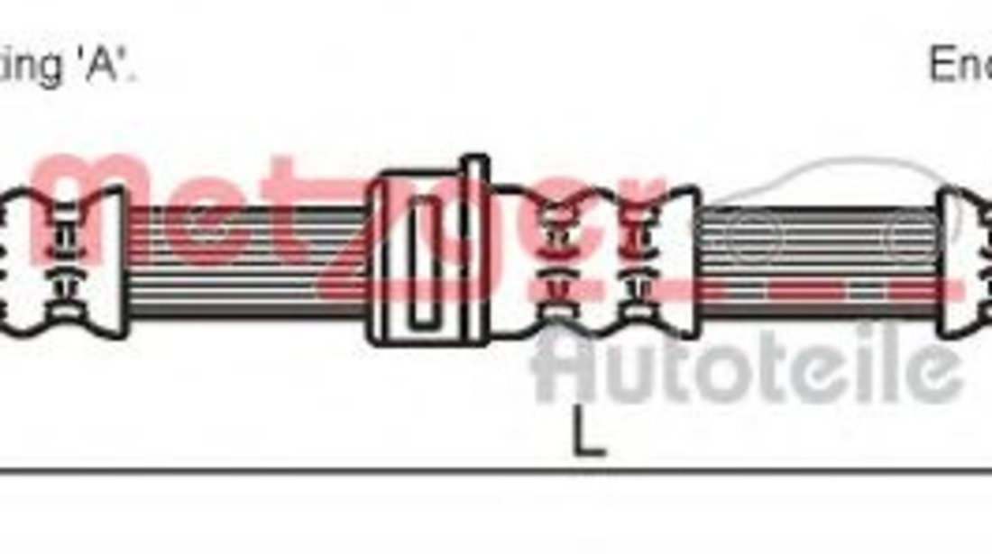 Furtun frana OPEL MERIVA B (2010 - 2016) METZGER 4115194 piesa NOUA